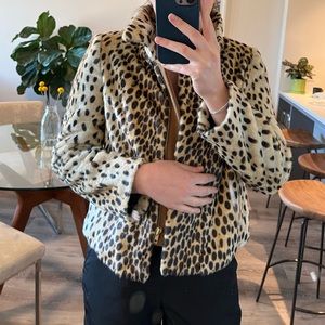Melene Berger perfect condition faux calf skin leopard jacket